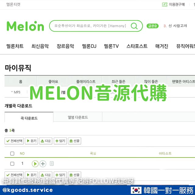 melon音源代購