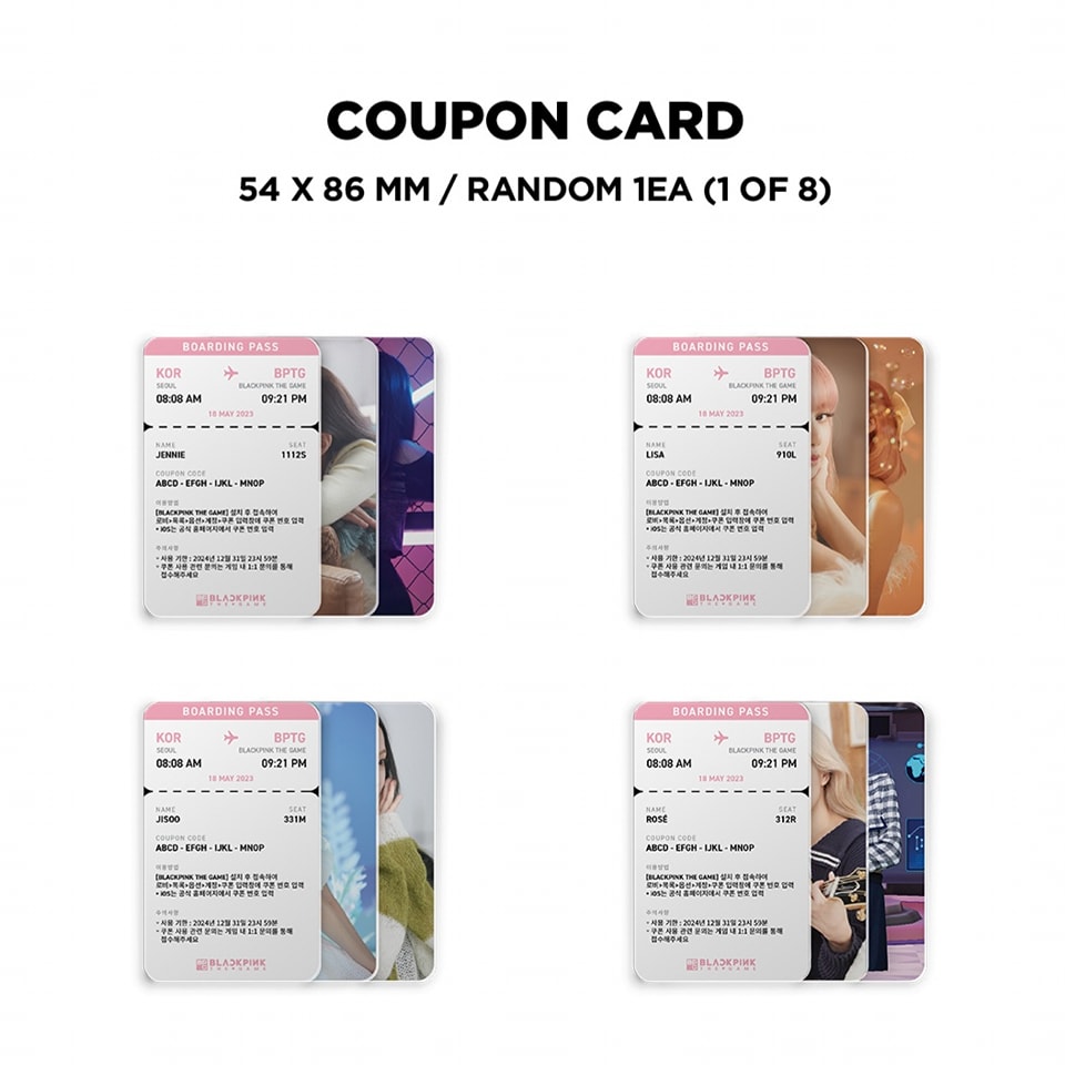 BLACKPINK - The Game Coupon Card