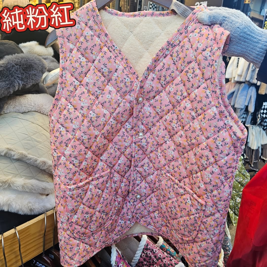 韓國國民花花阿婆背心 (純底色)