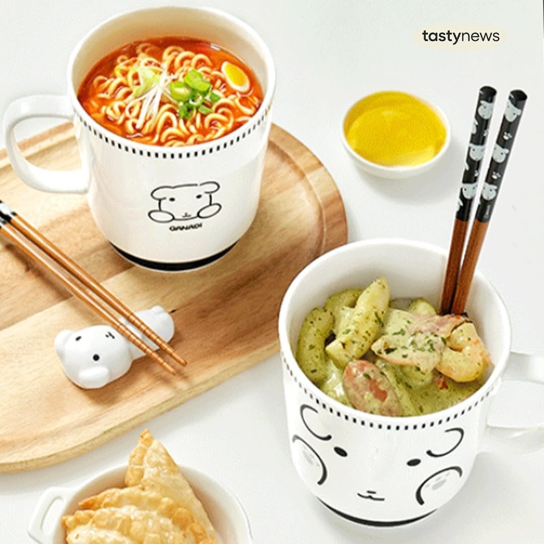 GANADI 狗狗拉麵碗連餐具組