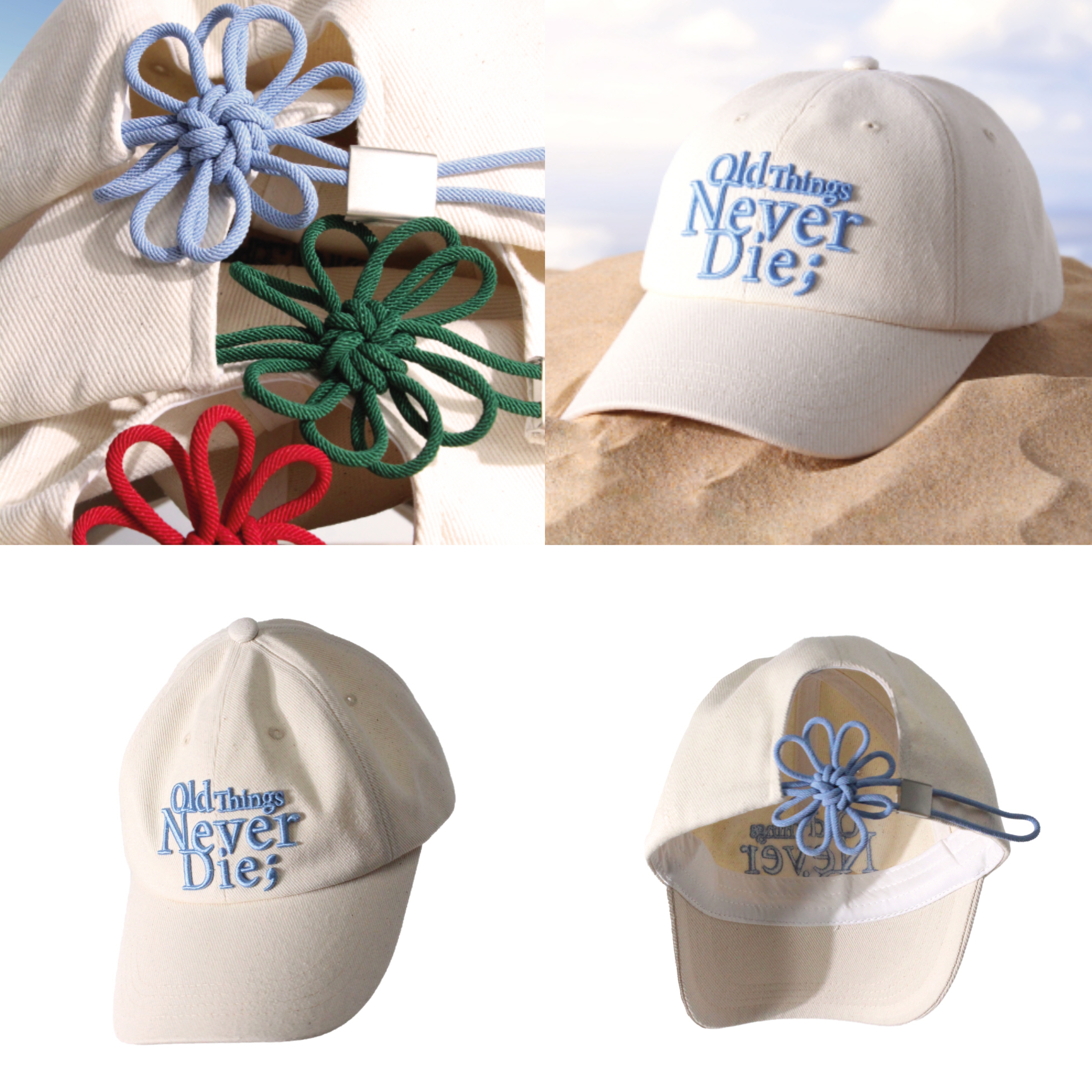 花花繩結Cap帽 FLOWER KNOT CAP