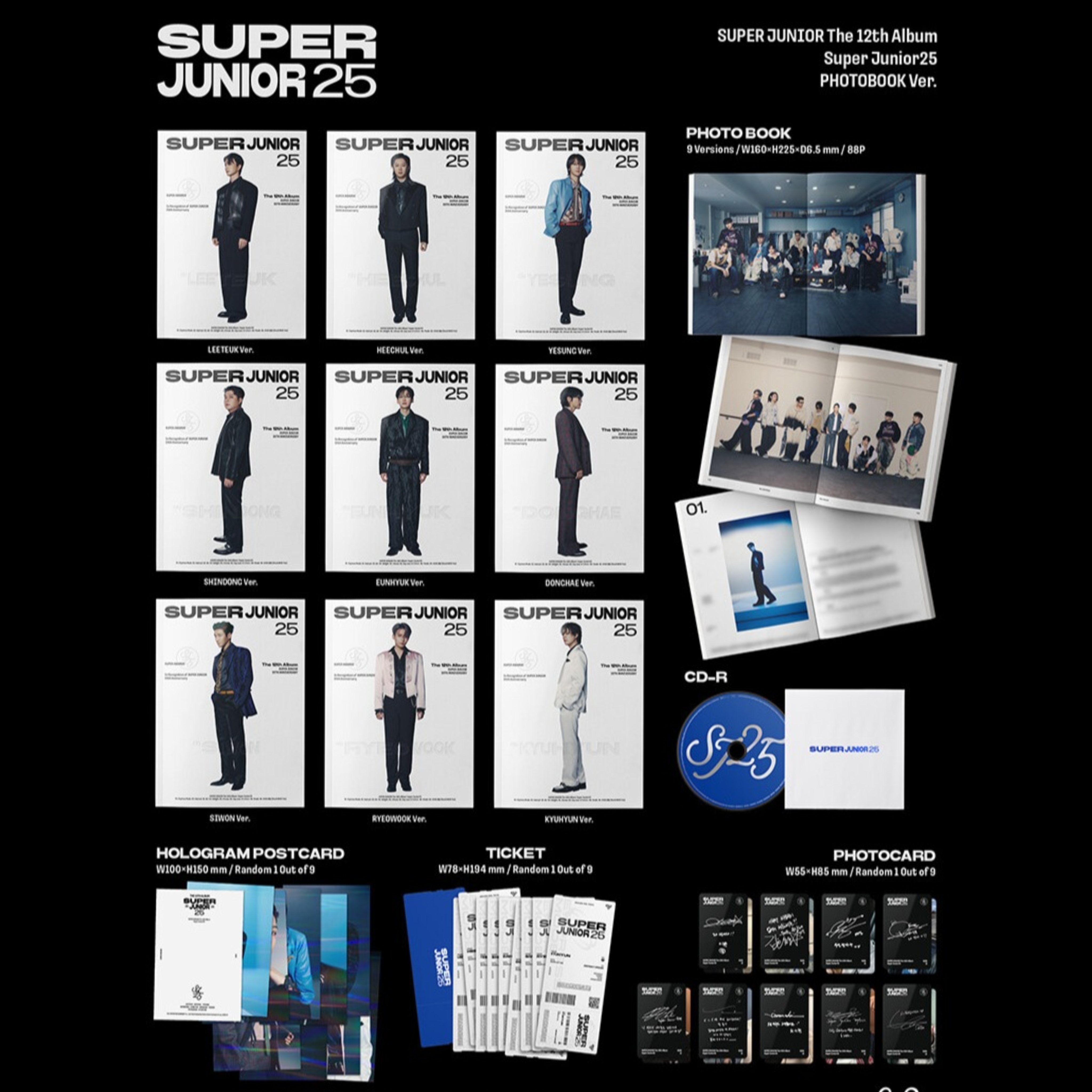 [可選成員] Super Junior - Super Junior25 (PHOTOBOOK Ver.)(正規12輯)
