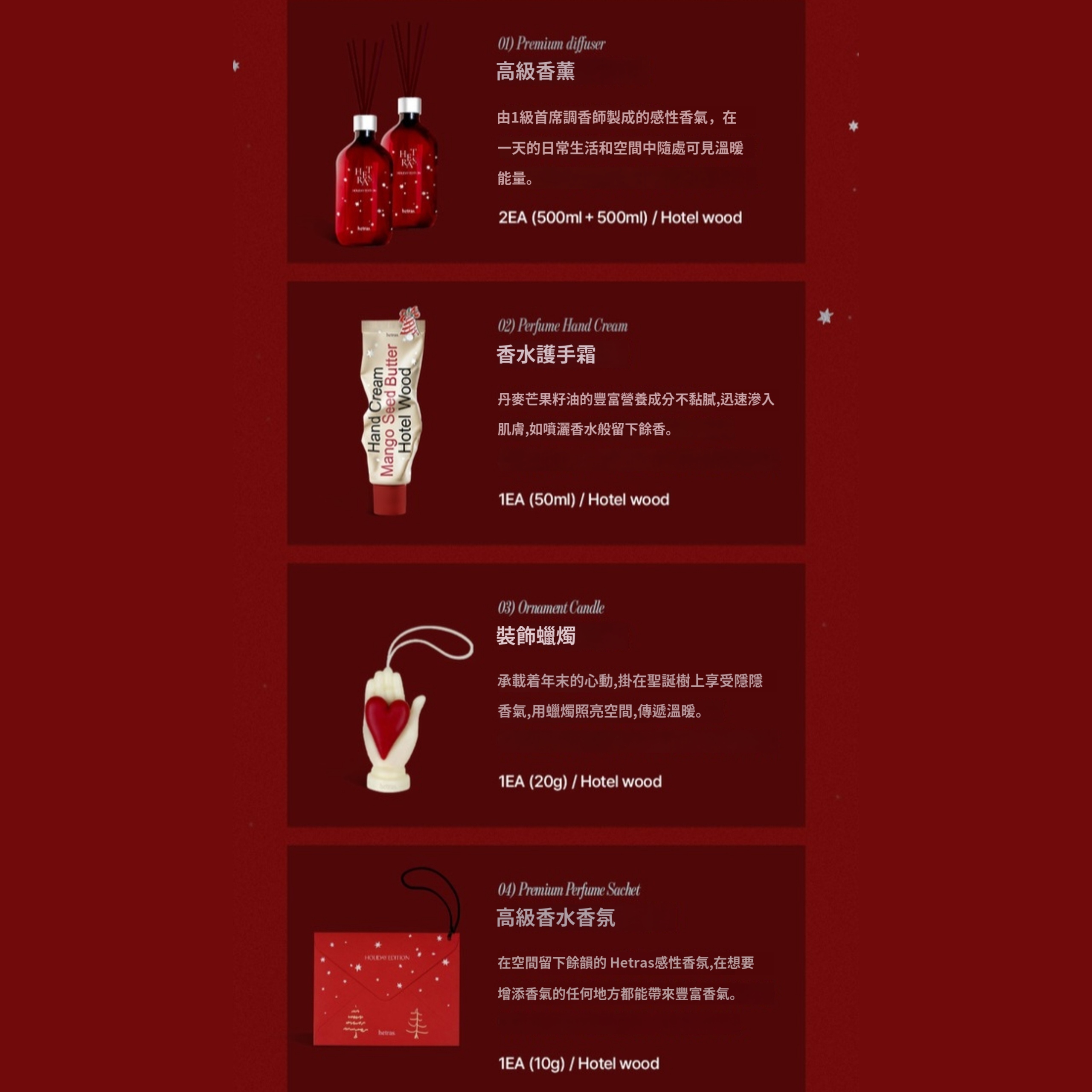 Hetras - 聖誕限定版香水 護手霜 Hotel Wood