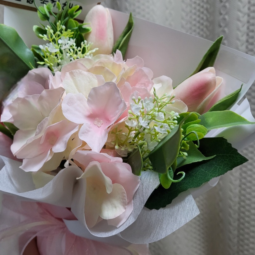 繡球花鬱金香花束💐🌷代訂