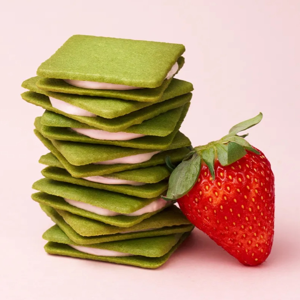 草莓綠茶夾心餅