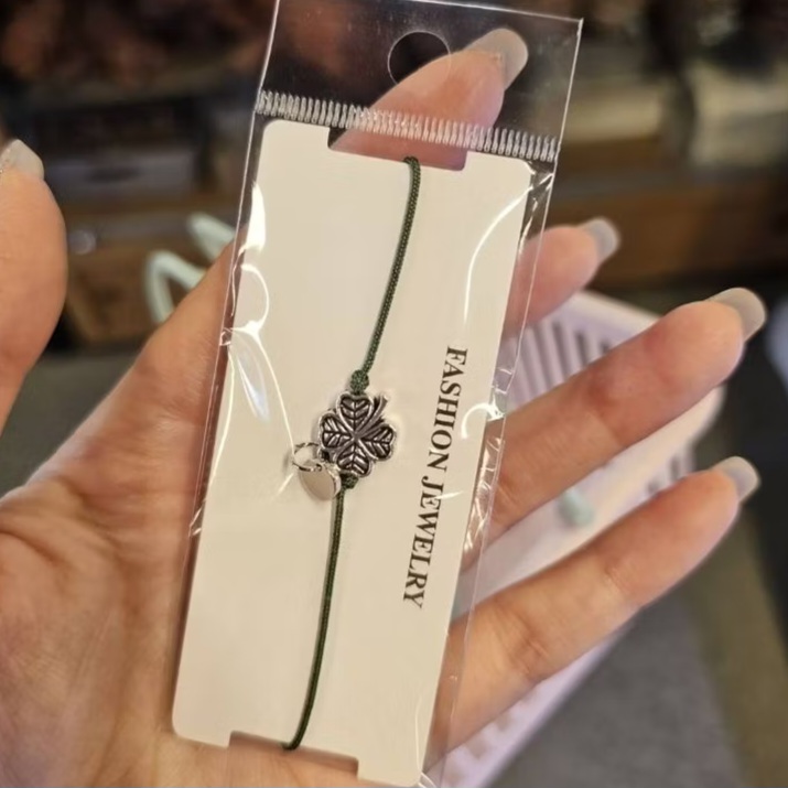 銀色四葉草手繩