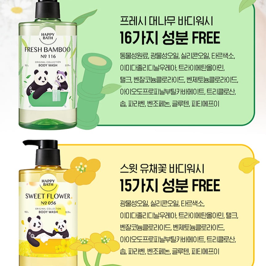 Happy Bath熊貓聯名系列沐浴露/身體乳